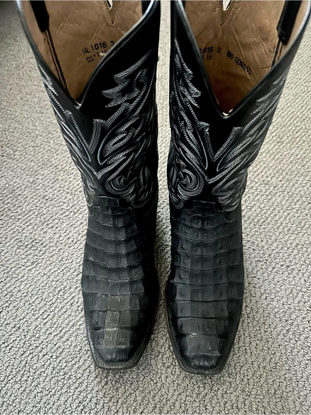Lucchese Heritage Western Boots with Black Caiman